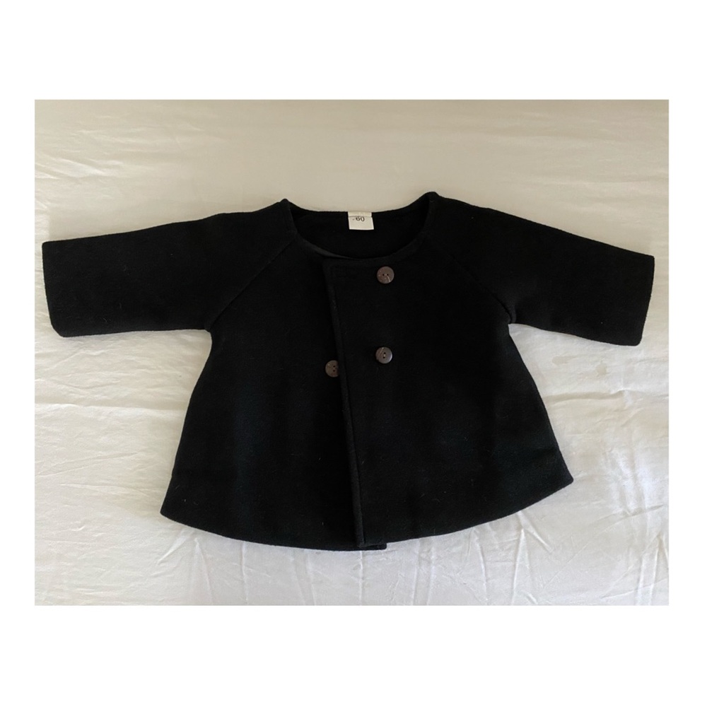 6 month Black Pea Coat